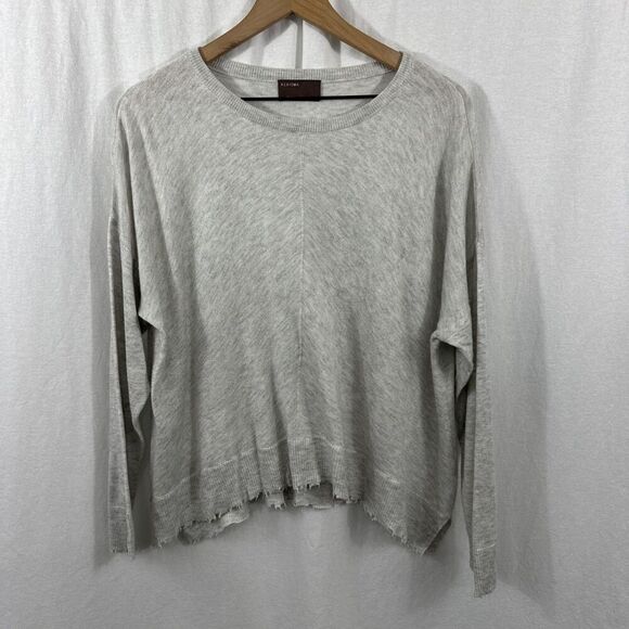 Kerisma Lawson Top Ecru Grey Fringe Oversized Womens Size S/M Lagenlook Boho - Picture 1 of 8